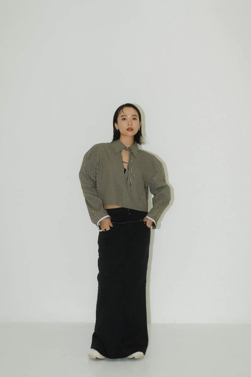2way stripe volume shirt