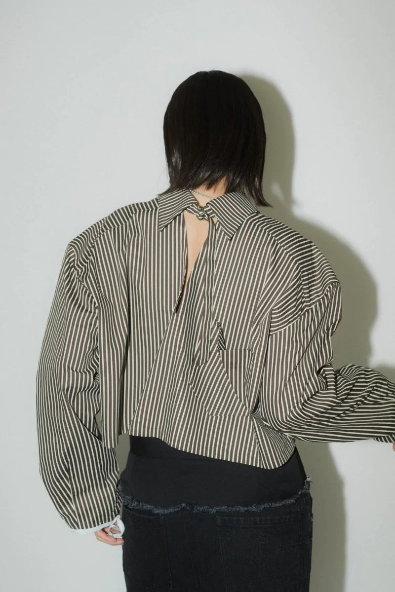 2way stripe volume shirt