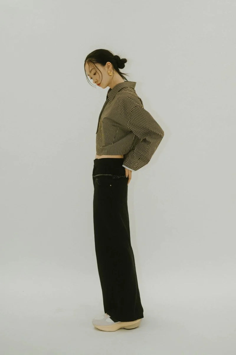 2way stripe volume shirt