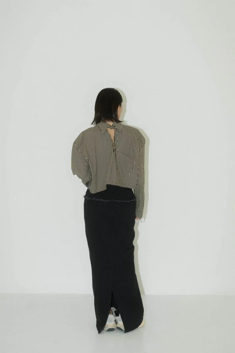 2way stripe volume shirt