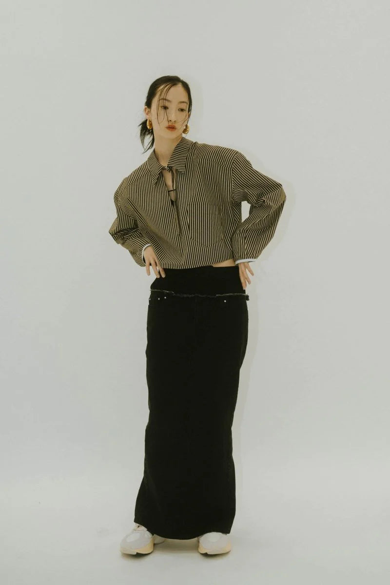 2way stripe volume shirt