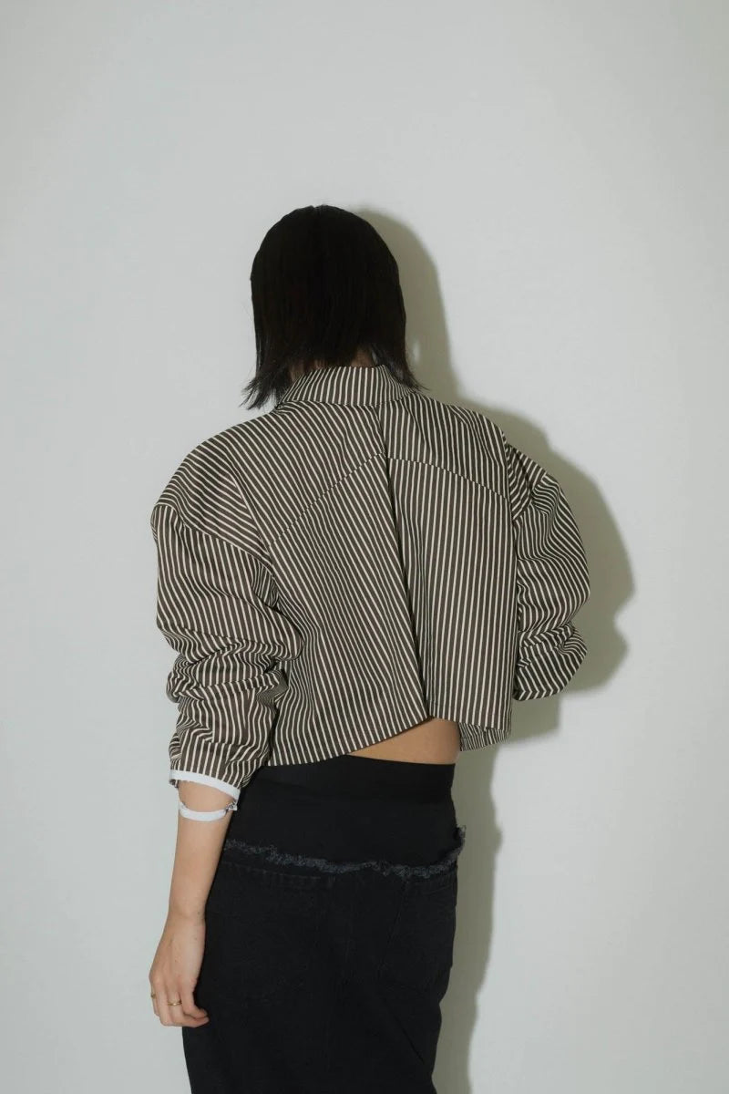 2way stripe volume shirt