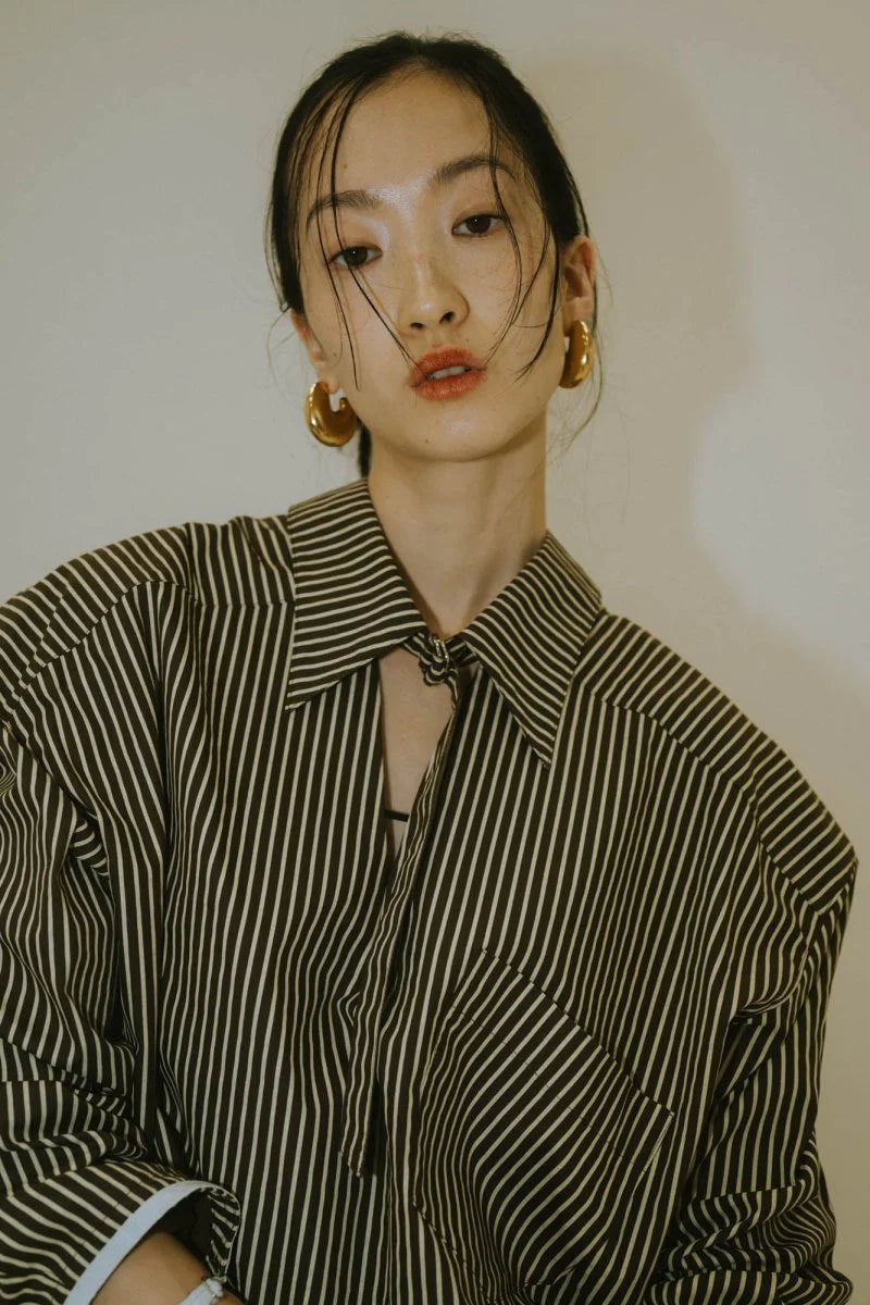 2way stripe volume shirt