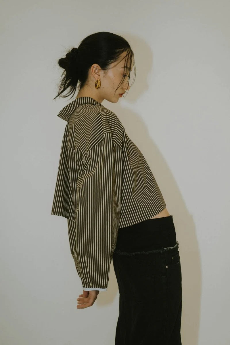 2way stripe volume shirt