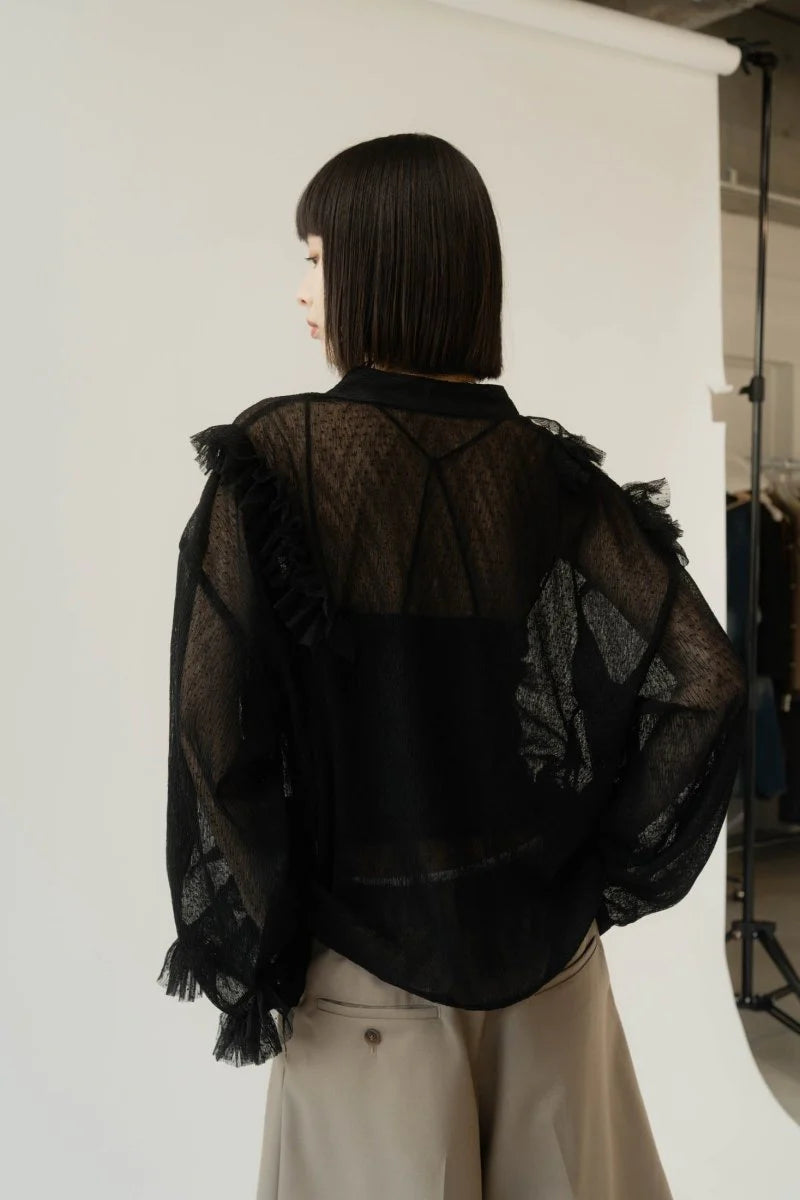 tulle design blouse