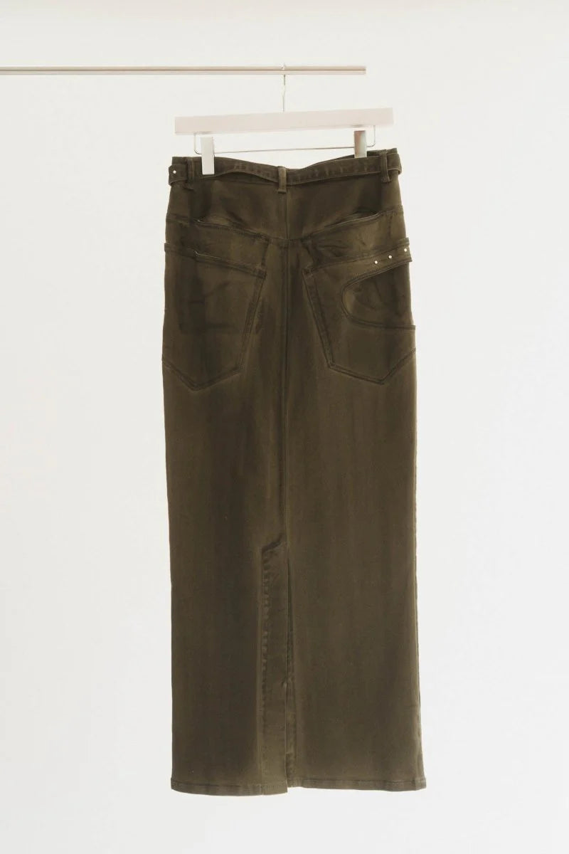 vintage studs long skirt