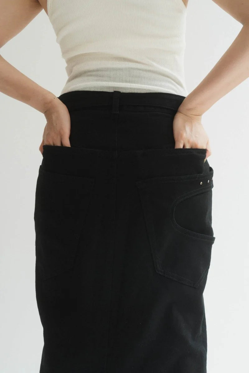 vintage studs long skirt