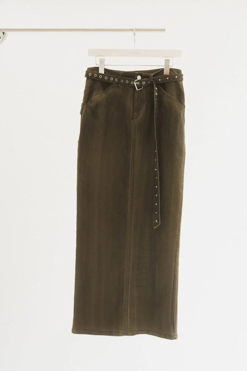 vintage studs long skirt