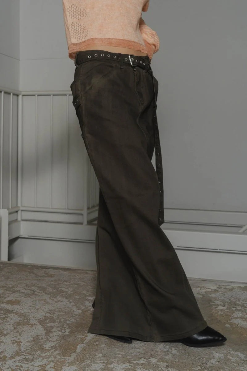 vintage studs long skirt