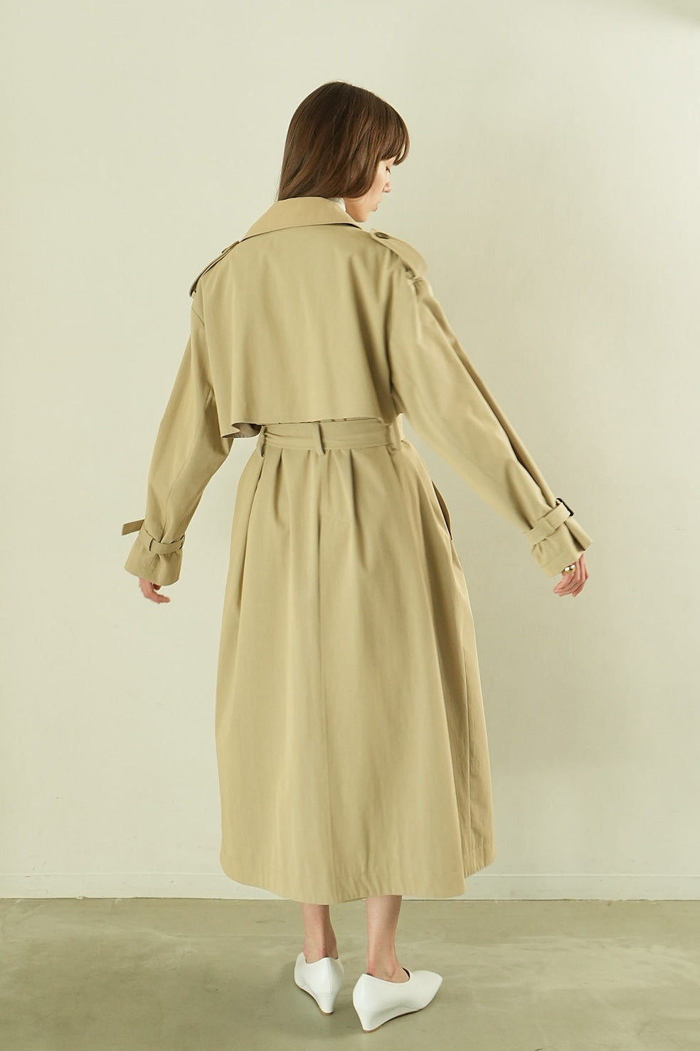 layer long trench coat