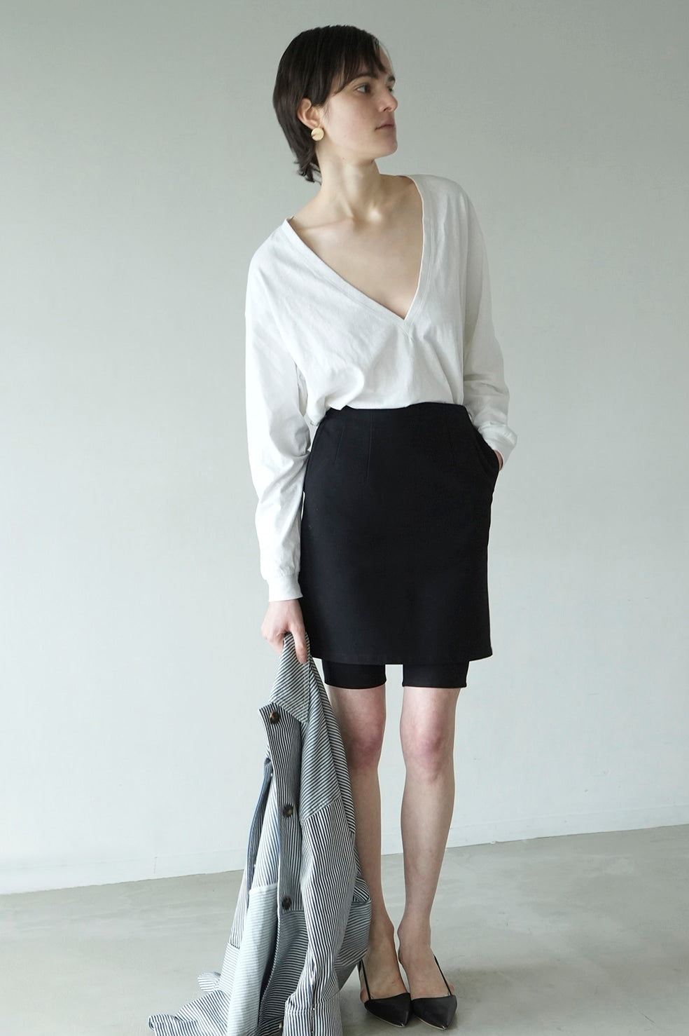 deep v neck tops