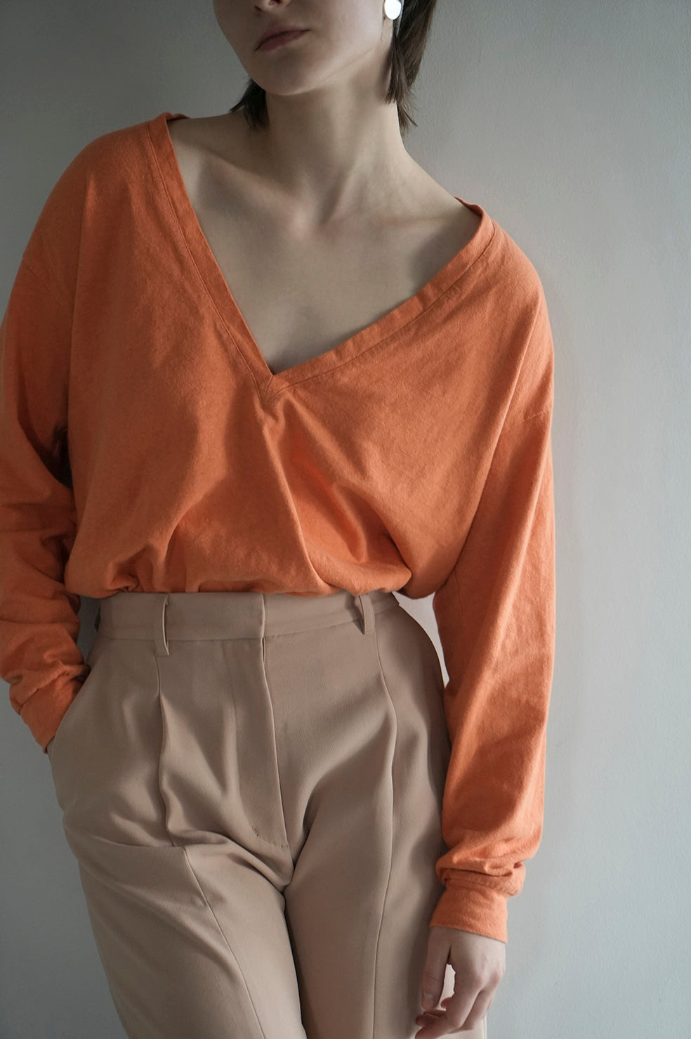 deep v neck tops