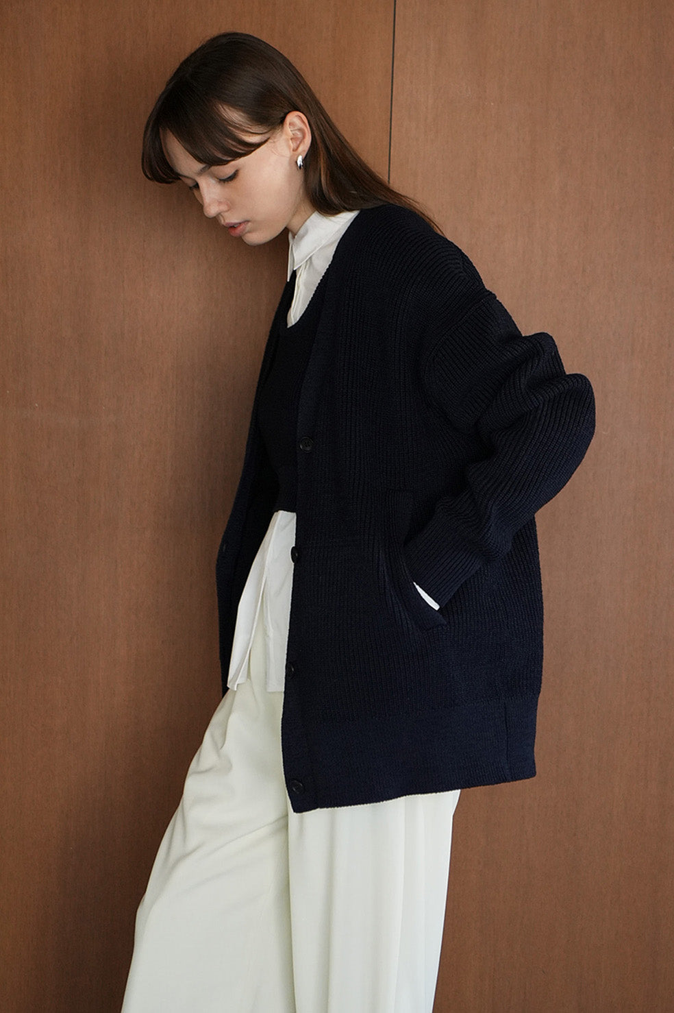 bustier set knit cardigan