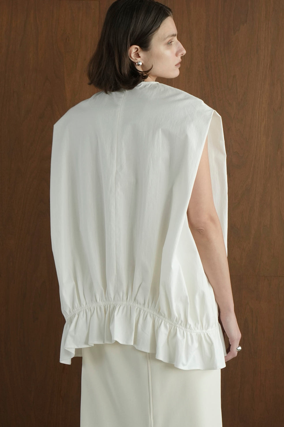 round hem gather tops