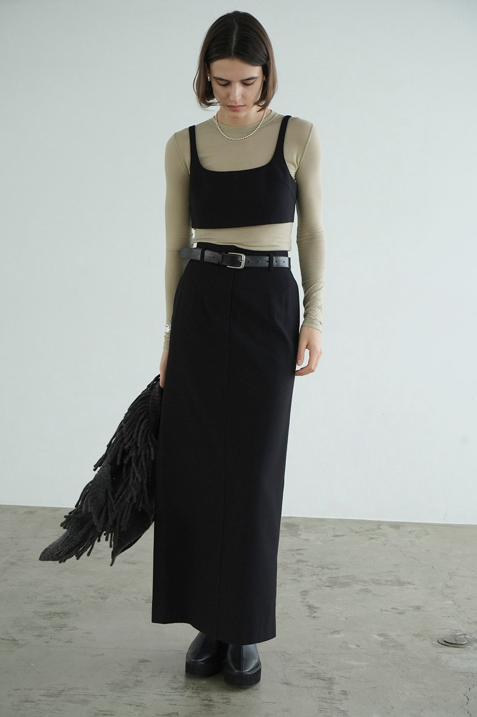 bustier set straight skirt