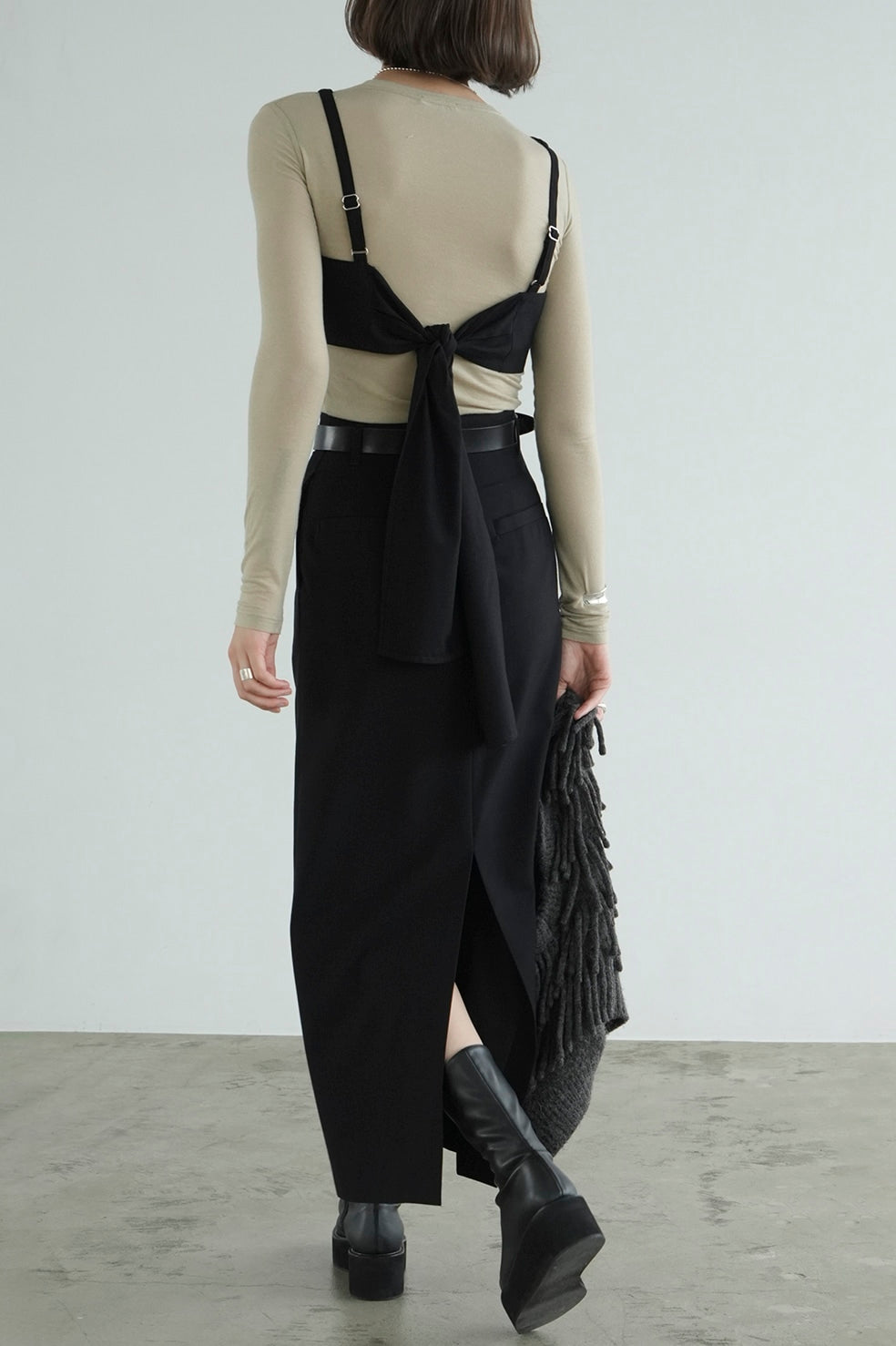 bustier set straight skirt