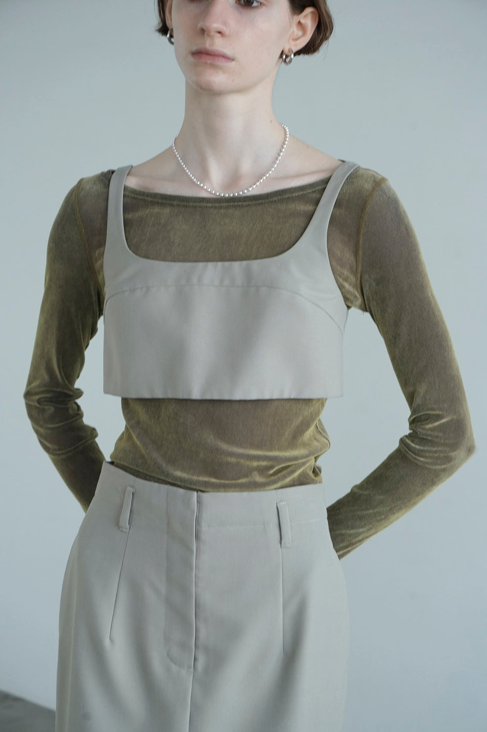 bustier set straight skirt