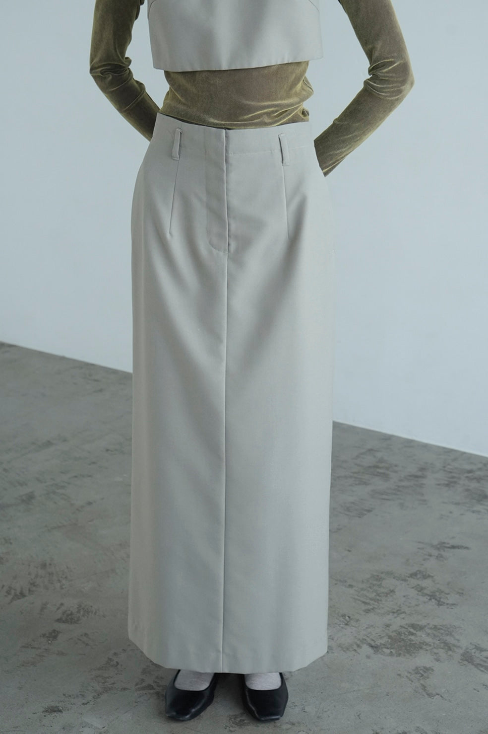 bustier set straight skirt