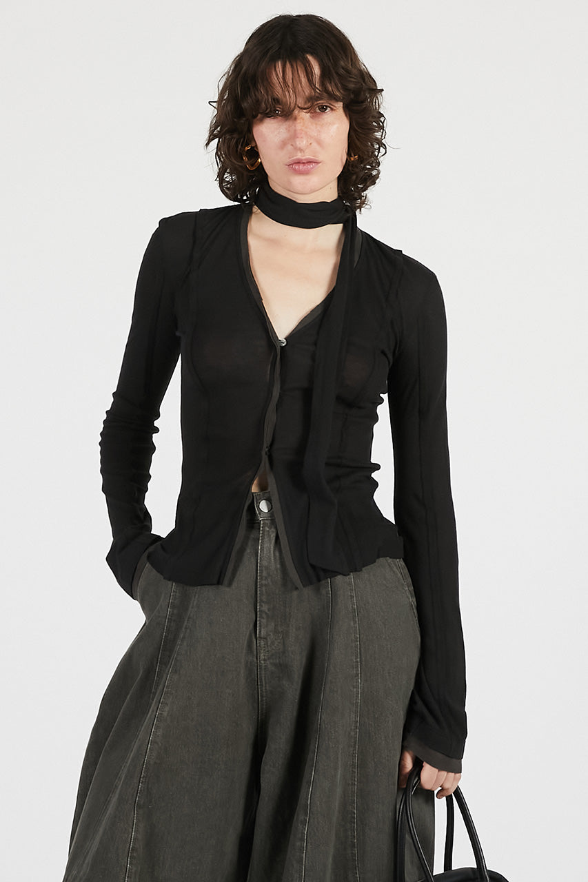 outseam jersey cardigan