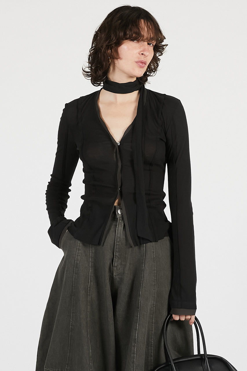outseam jersey cardigan