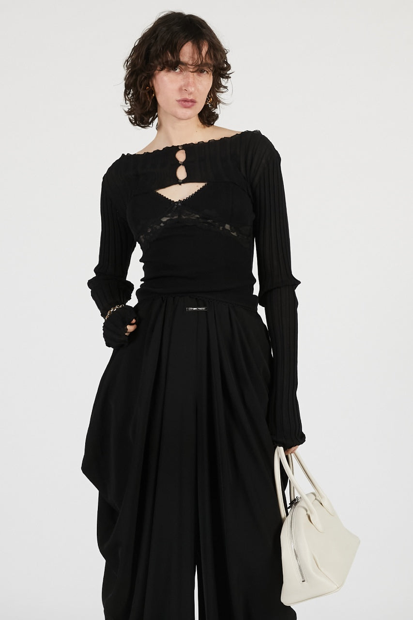 2way sheer rib bolero