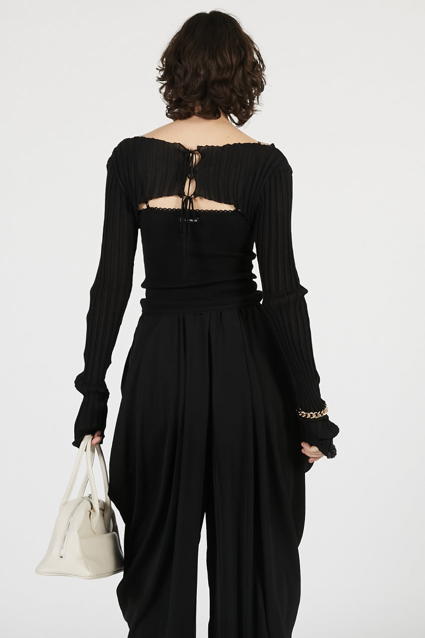 2way sheer rib bolero