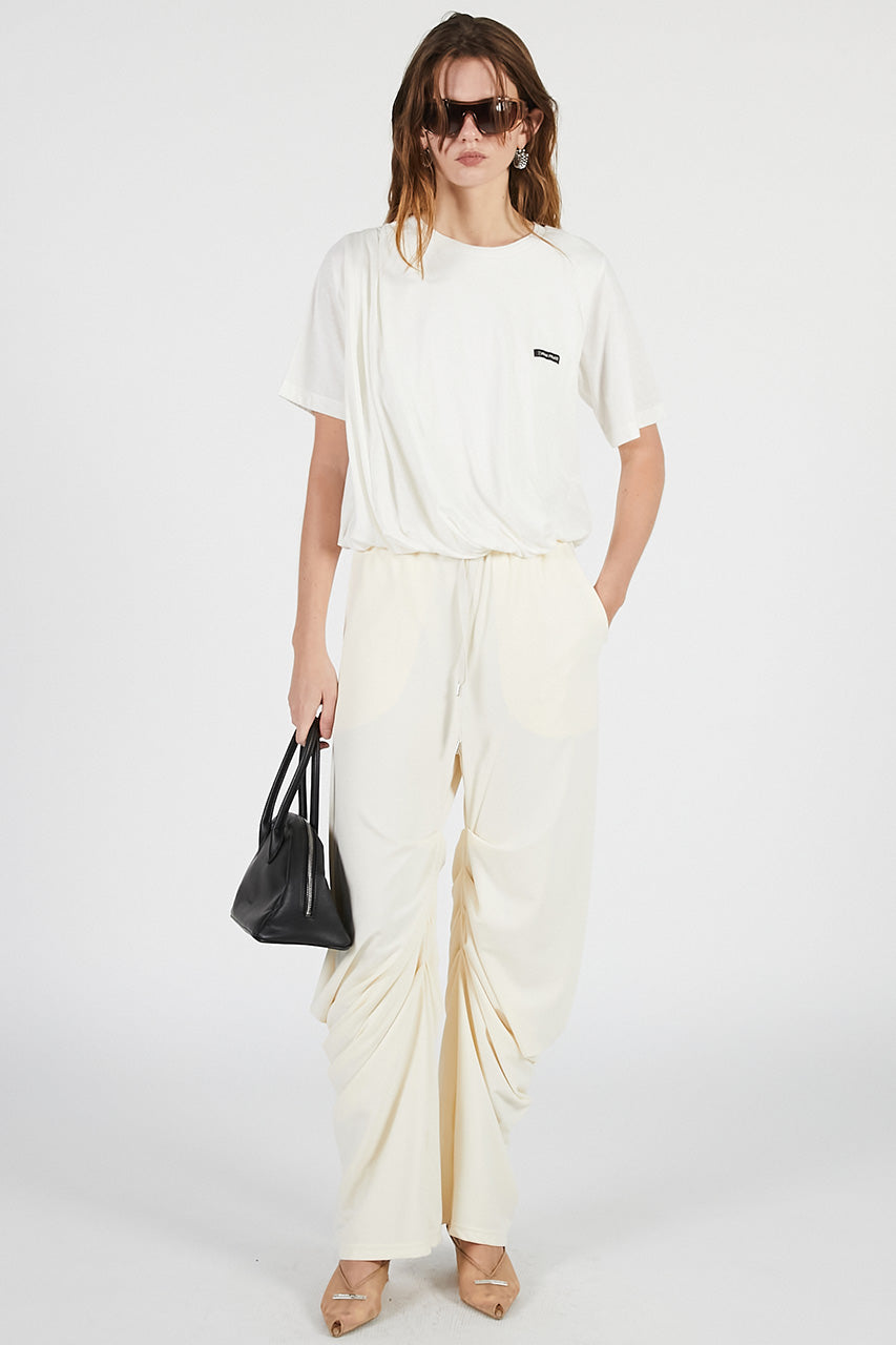 slub balloon hem t-shirt