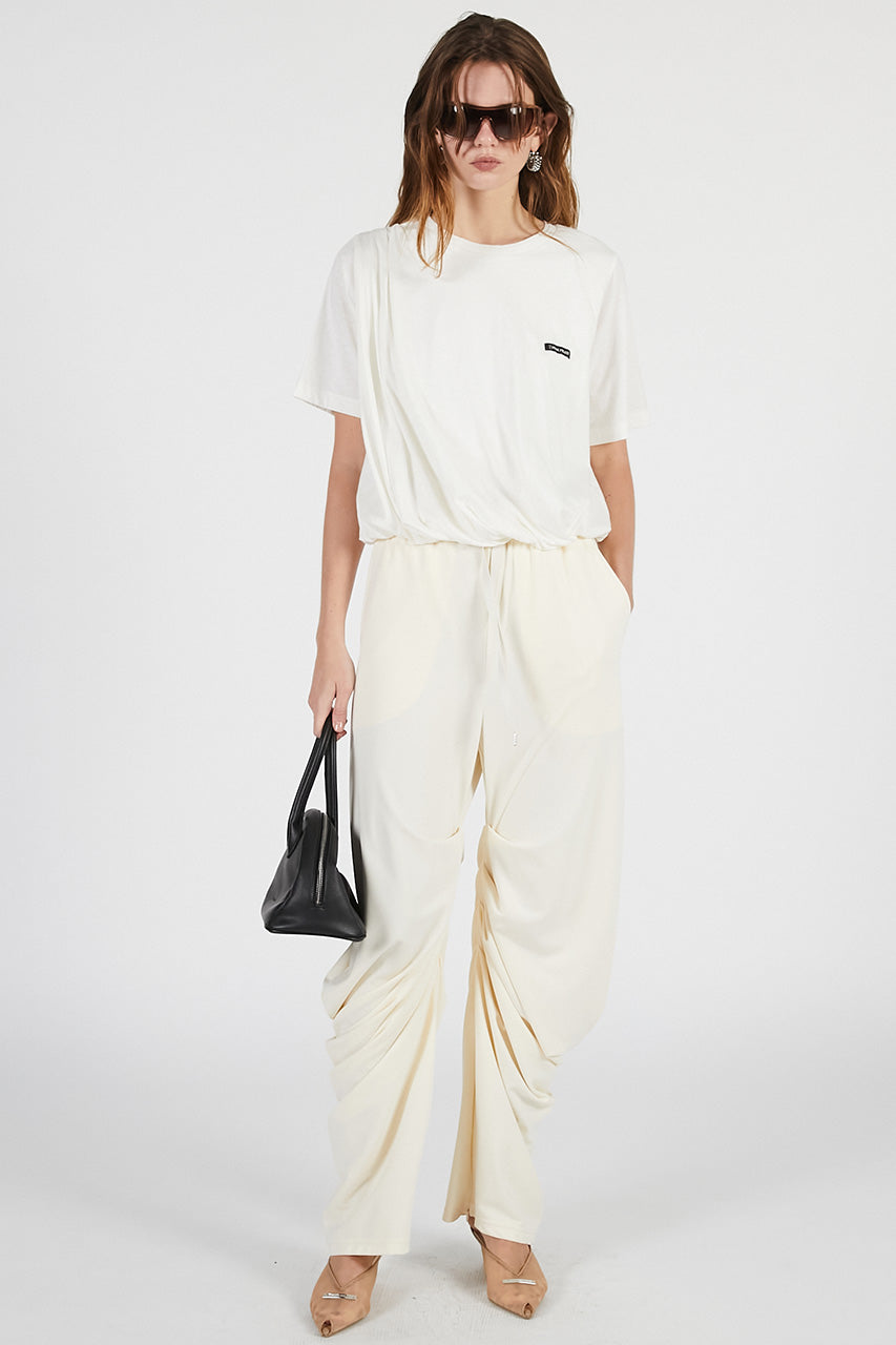 slub balloon hem t-shirt