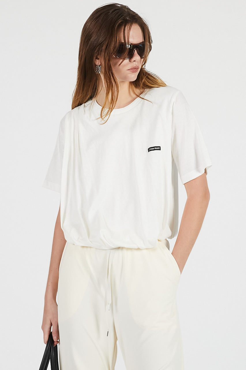 slub balloon hem t-shirt