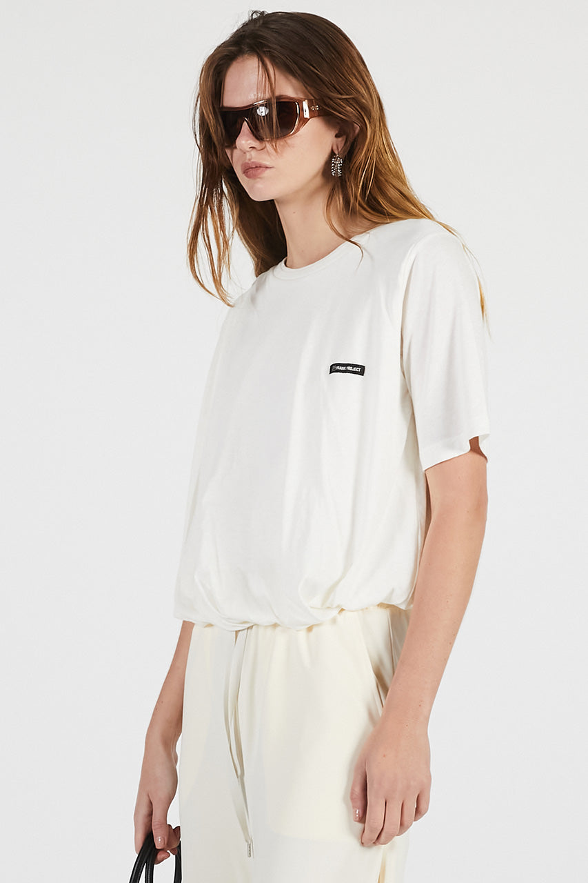 slub balloon hem t-shirt