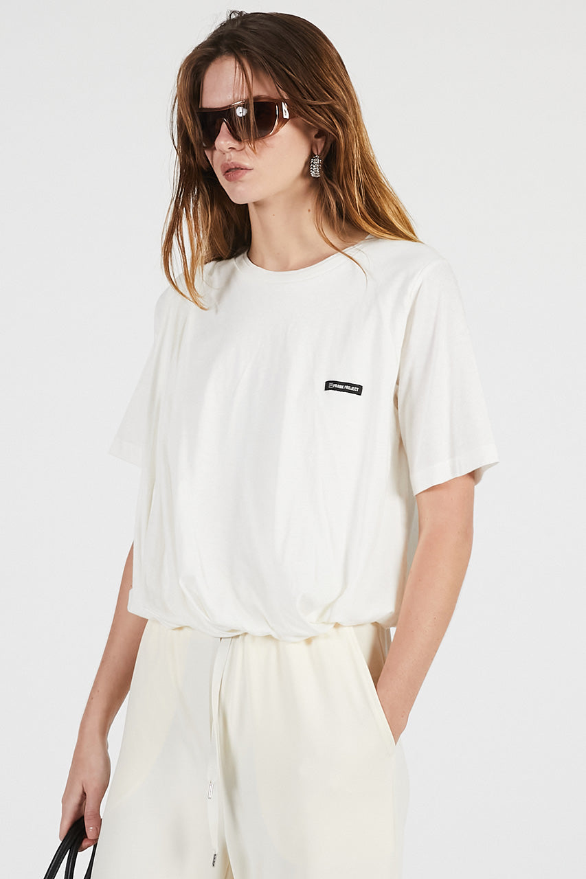 slub balloon hem t-shirt