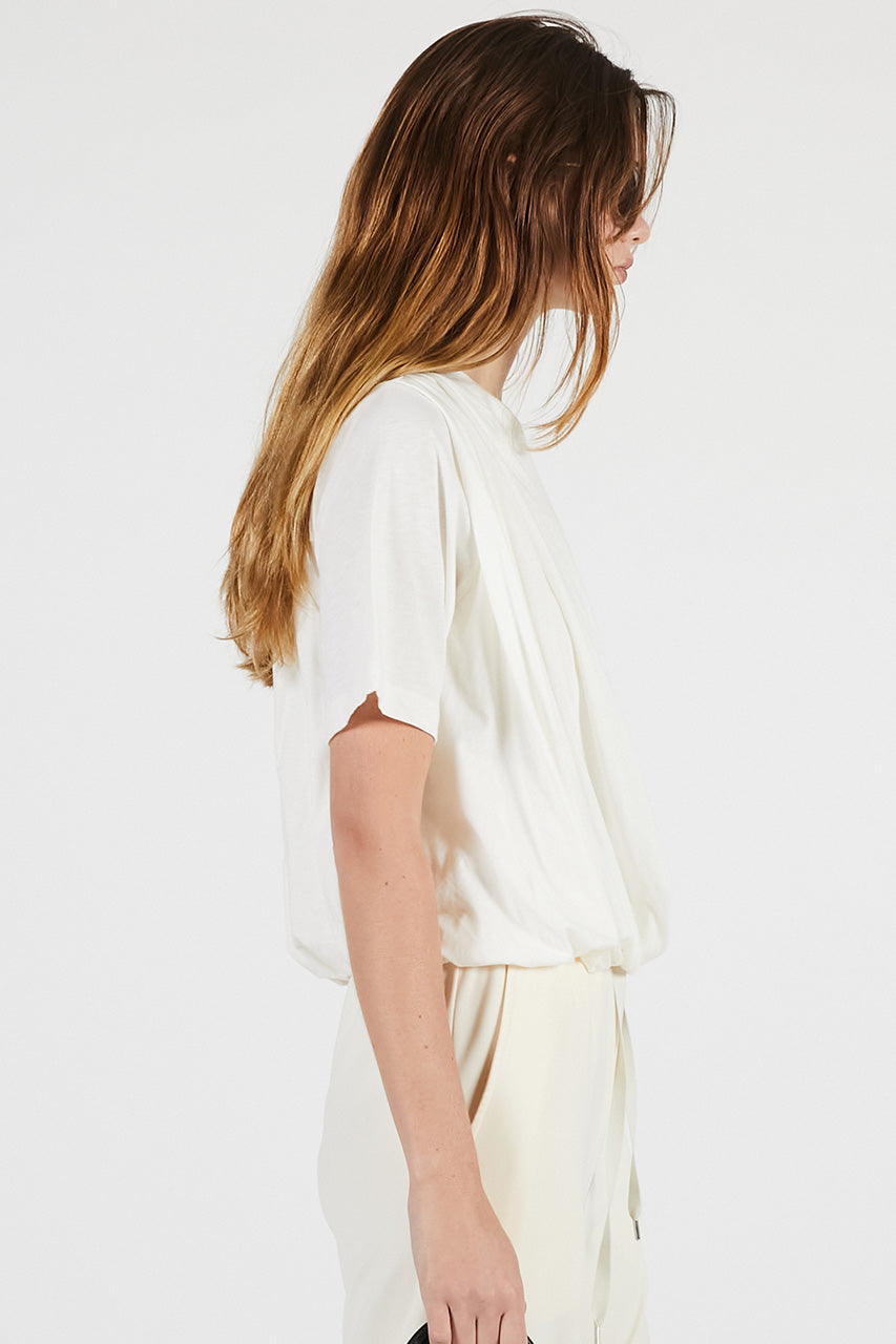 slub balloon hem t-shirt