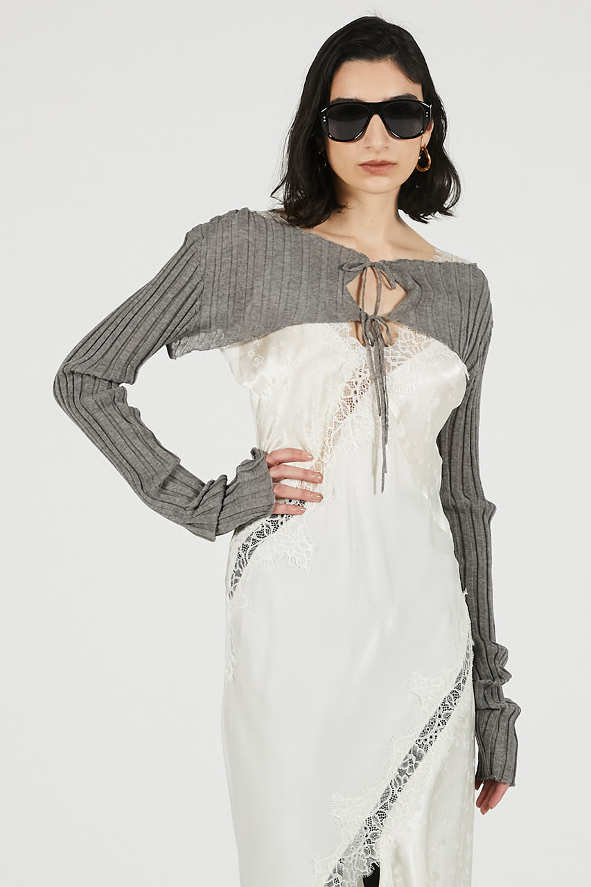 2way sheer rib bolero