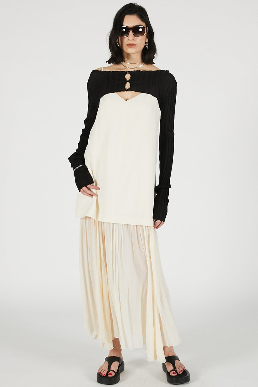 2way sheer rib bolero