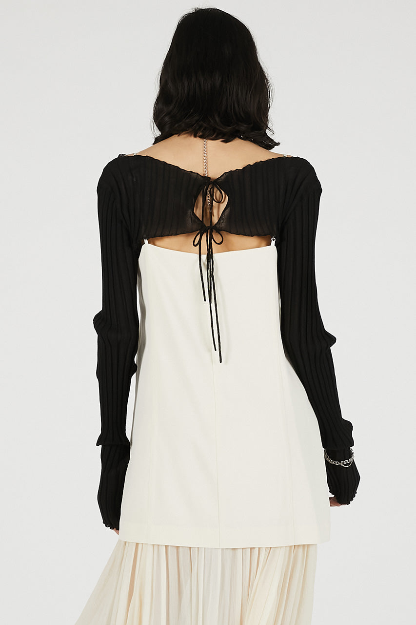2way sheer rib bolero