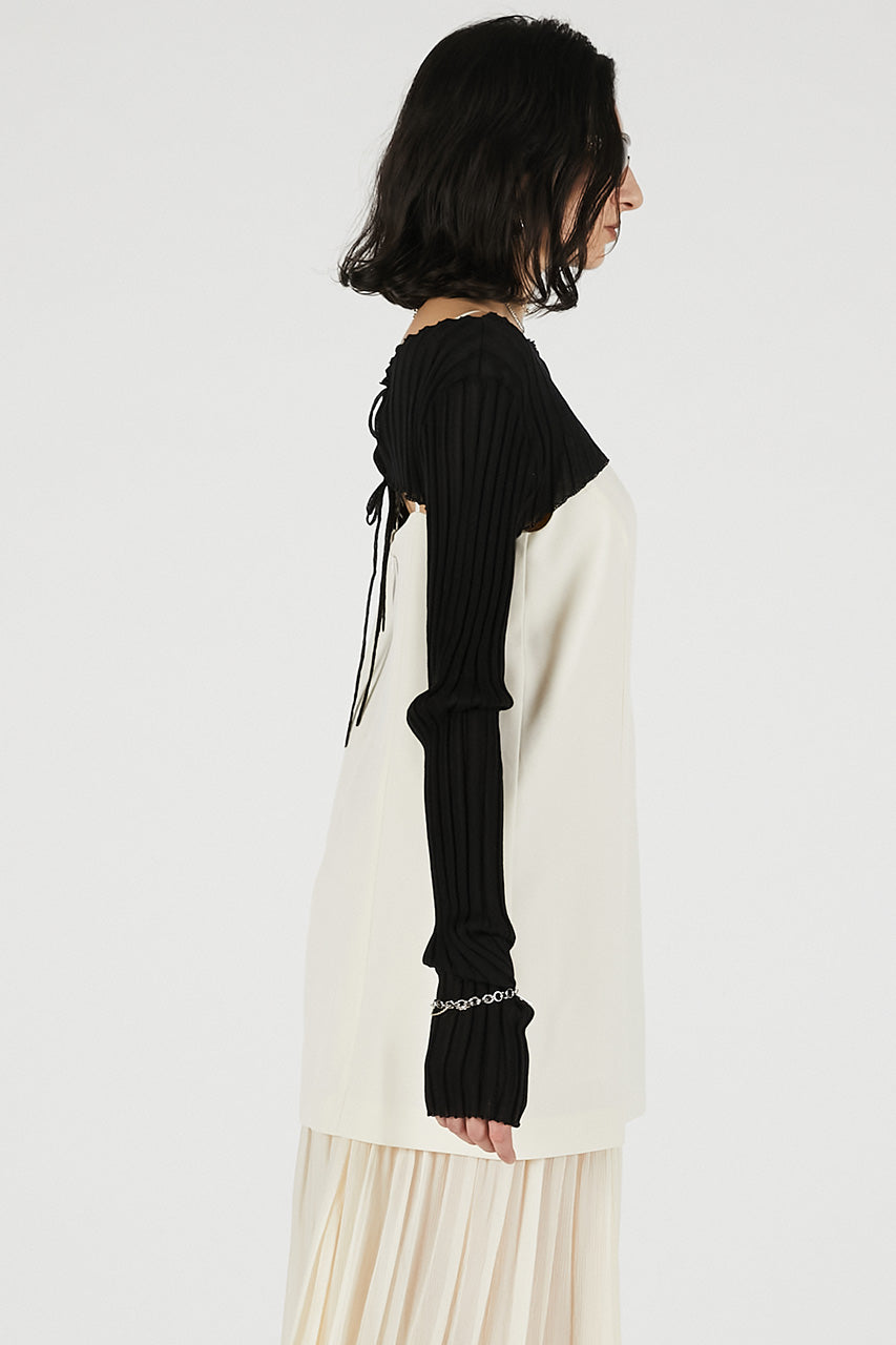 2way sheer rib bolero
