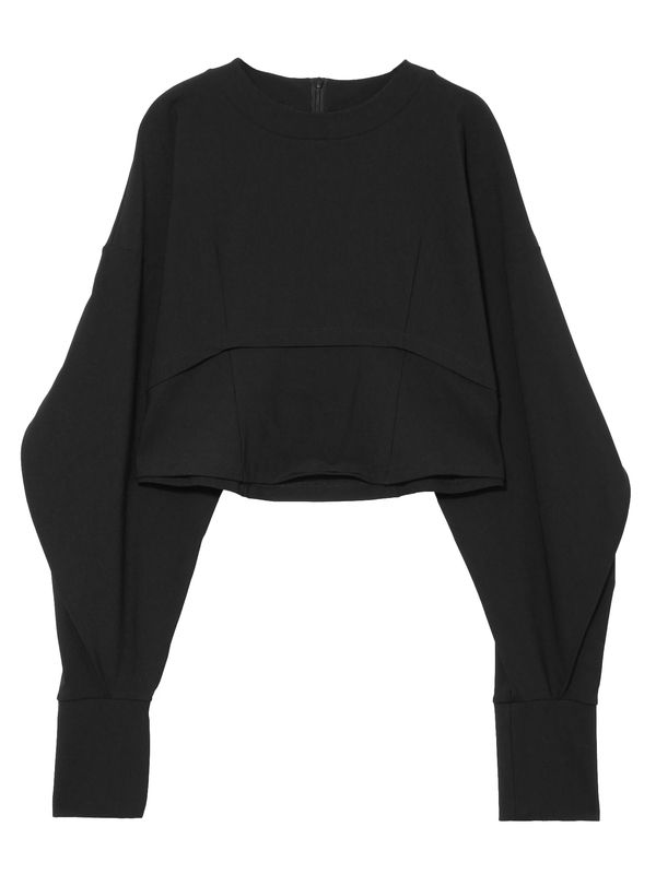 cocoon long sleeve short top