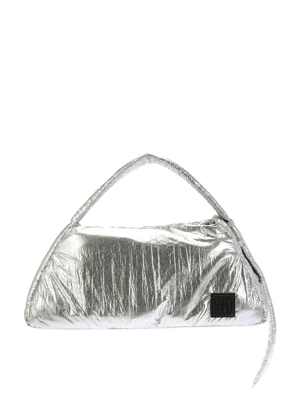 padded triangle mini bag