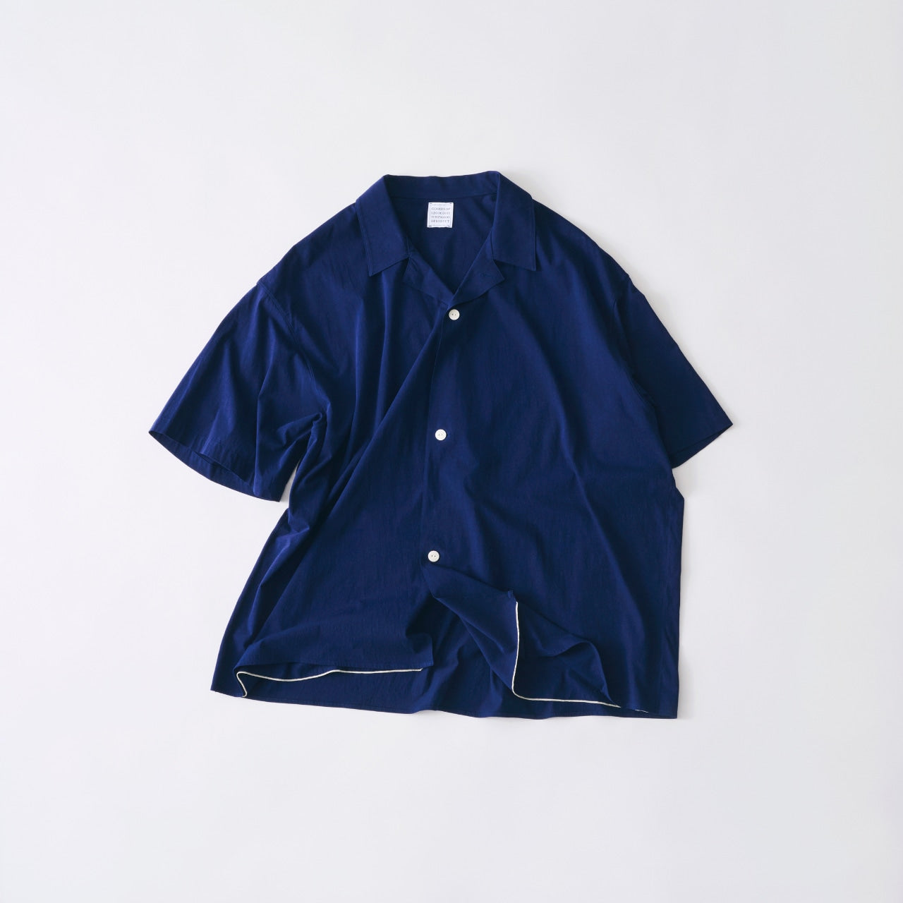 super high gauge natural washer jersey double front half sleeve shirt