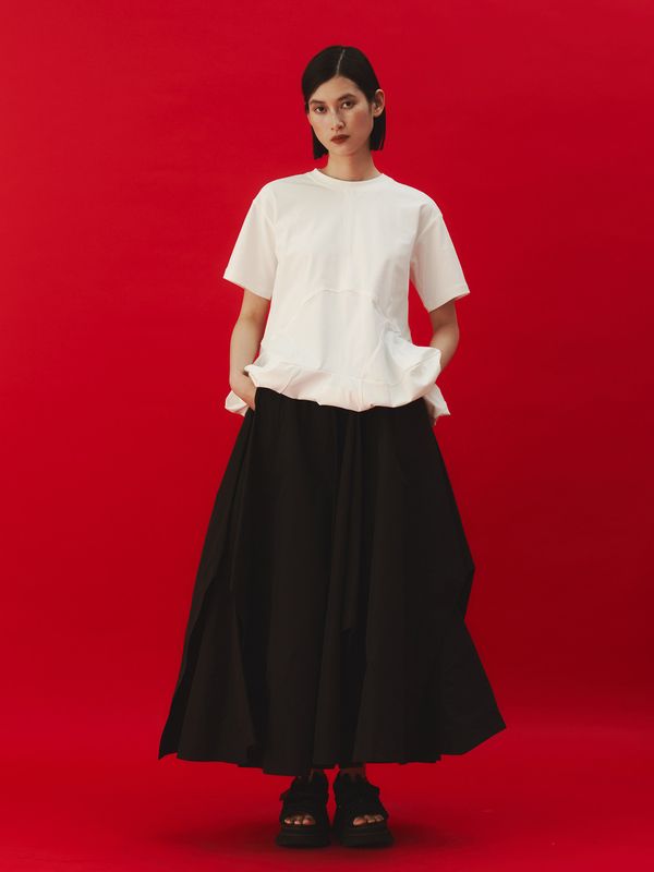 irregular hem skirt