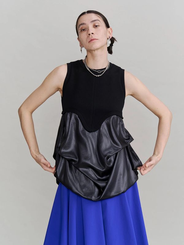 glossy tuck drape tt