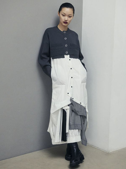 pattern mix shirt cami op