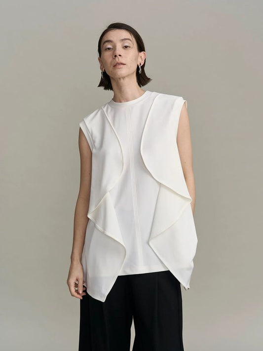 wave ruffle jersey top
