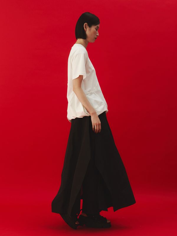 irregular hem skirt