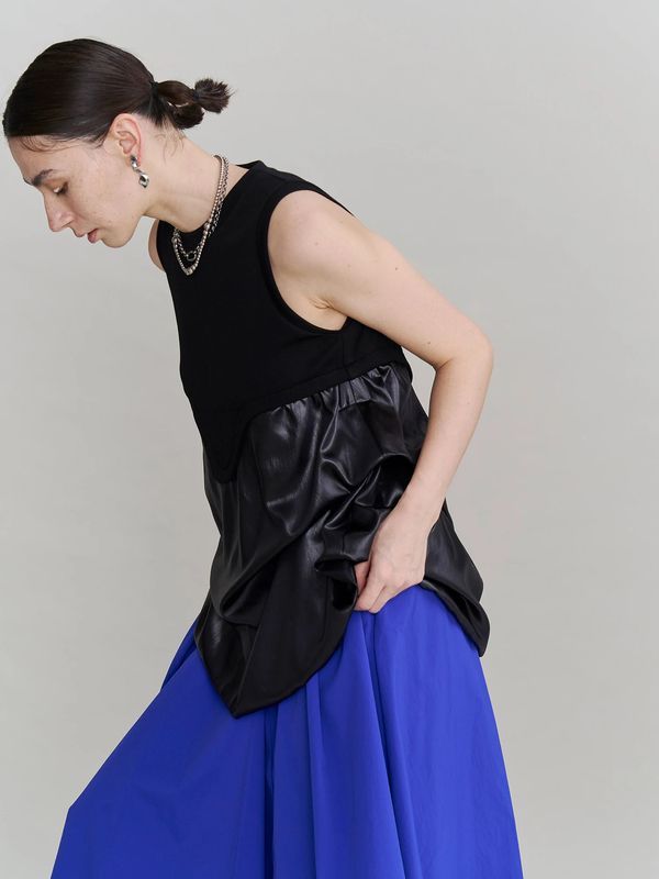 glossy tuck drape tt