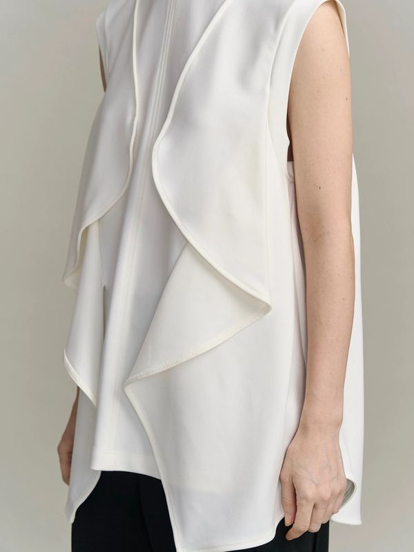 wave ruffle jersey top