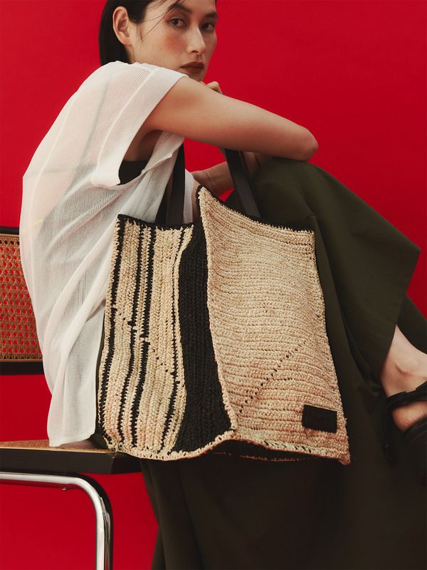 triangle fold tote