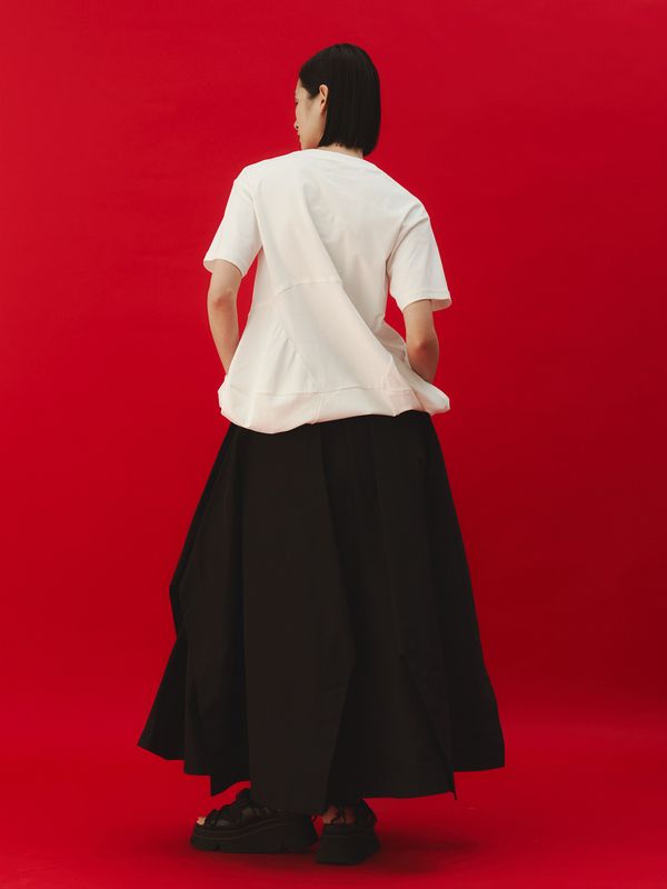 irregular hem skirt