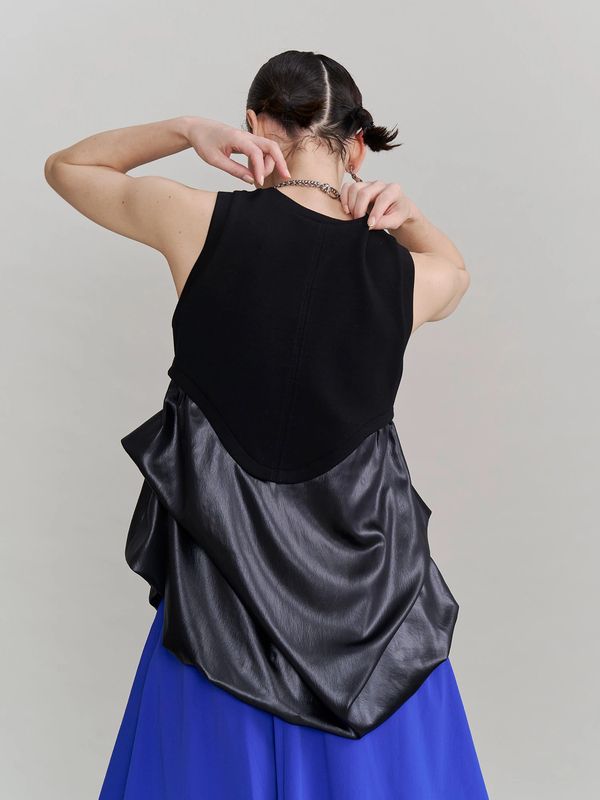 glossy tuck drape tt