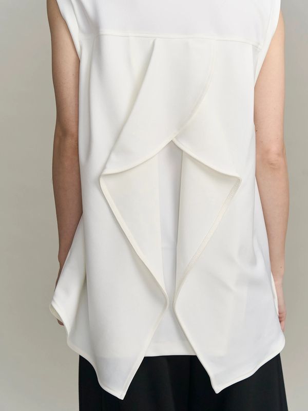 wave ruffle jersey top